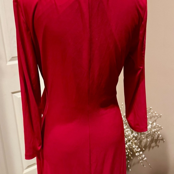 American Living Vibrant Red Long Sleeve Dress - Picture 2 of 2